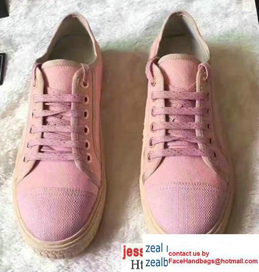 Chanel Lace-ups Tweed & Grosgrain 2cm Height-increasing Shoes Pink 2017